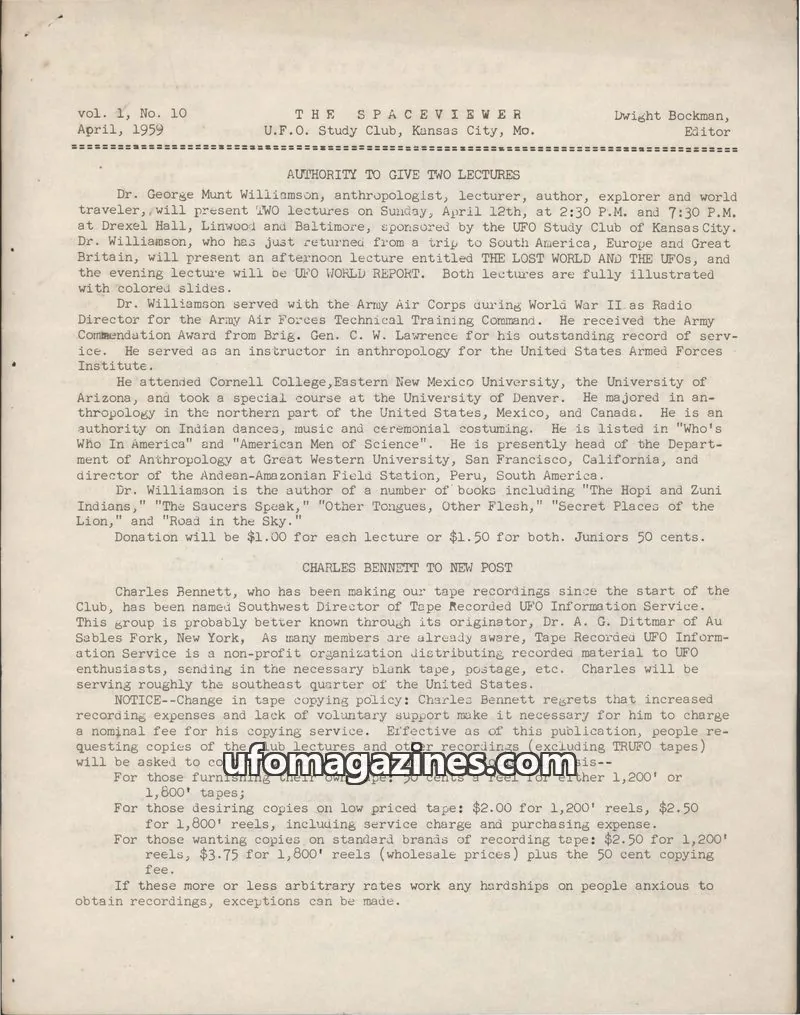 Cover of Spaceviewer, The issue No. 10: THE SPACEVIEWER