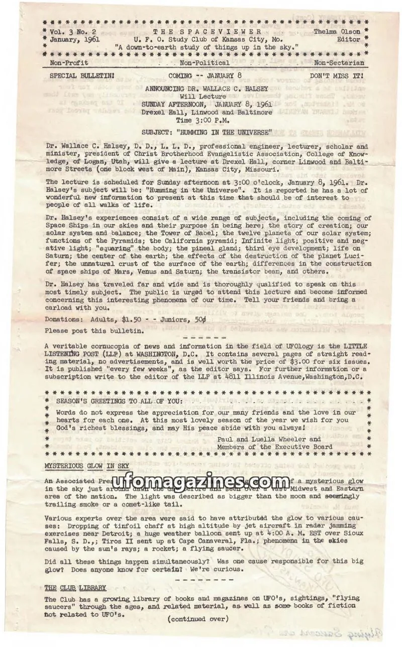 Cover of Spaceviewer, The issue Vol. 3 No. 2: THE SPACEVIEWER