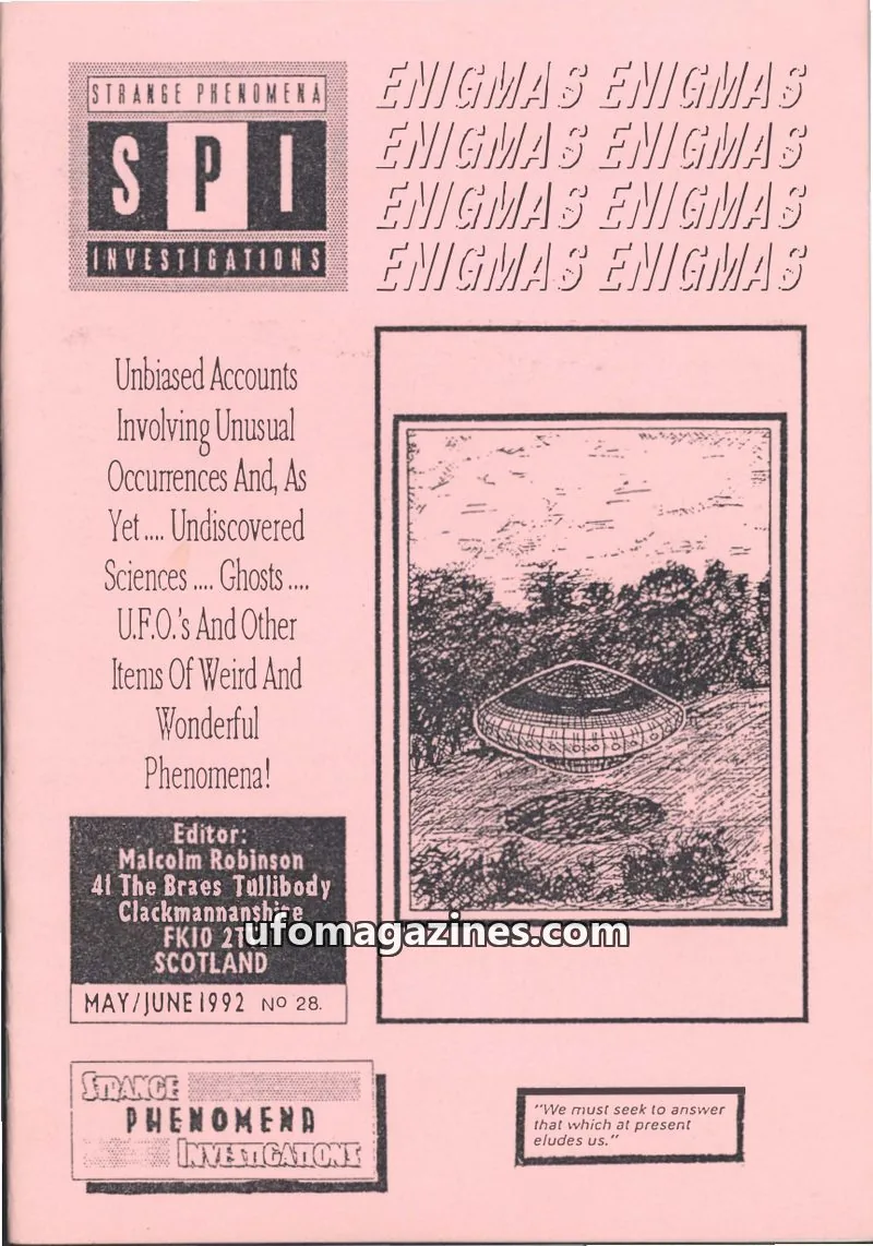 Cover of SPI issue 28: ENIGMAS