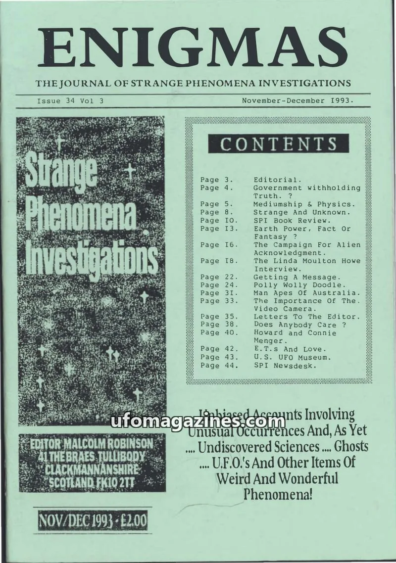 Cover of SPI issue 34: ENIGMAS
