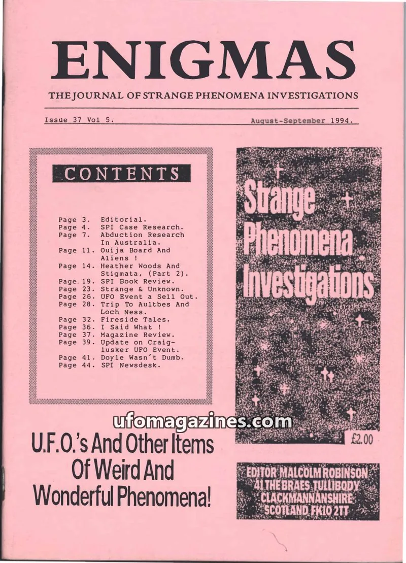 Cover of SPI issue 37: ENIGMAS
