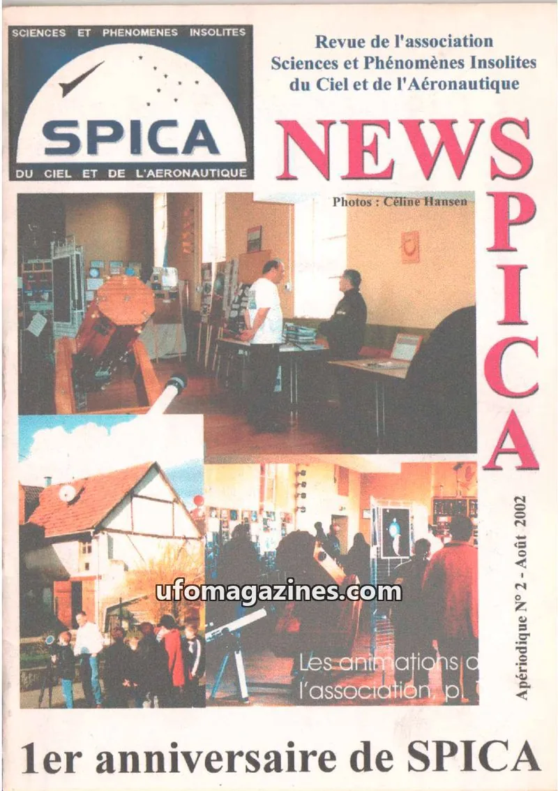 Cover of Association Sciences et Phénomènes Insolites du Ciel et de l'Aéronautique issue 2: SPICA NEWS