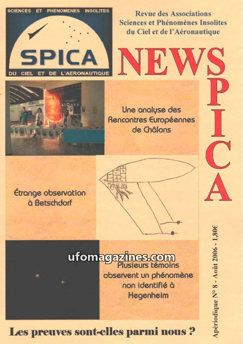 Cover of association SPICA issue N° 8: SPICA NEWS