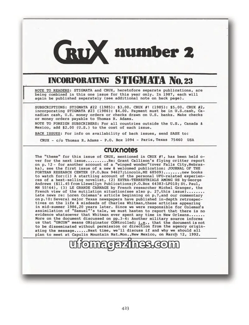 Cover of Stigmata (Animal mutilations) issue 2: CRUX