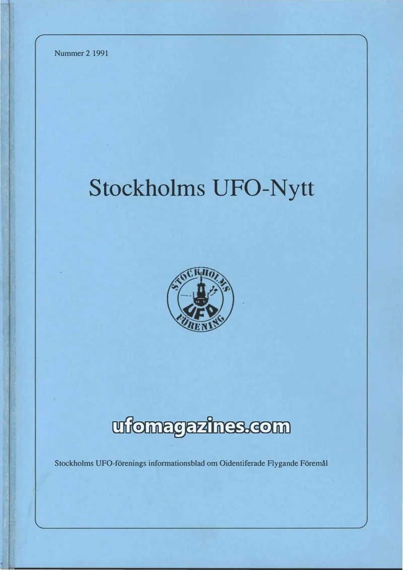 Cover of Stockholms UFO-Nytt issue 2: Stockholms UFO-Nytt