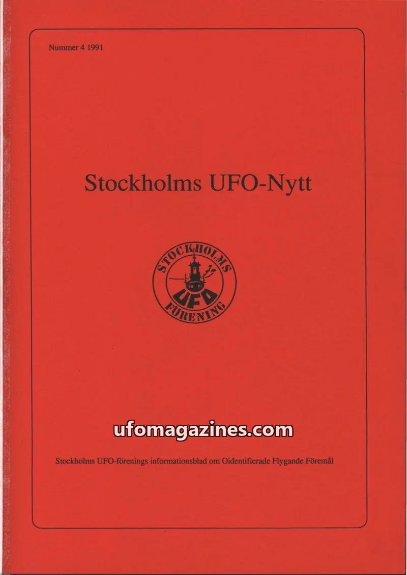 Cover of Stockholms UFO-Nytt issue 4: Stockholms UFO-Nytt
