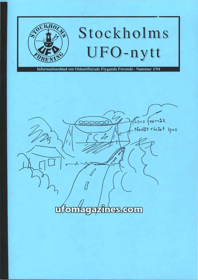 Cover of Stockholms UFO-Nytt issue 1/94: Stockholms UFO-nytt