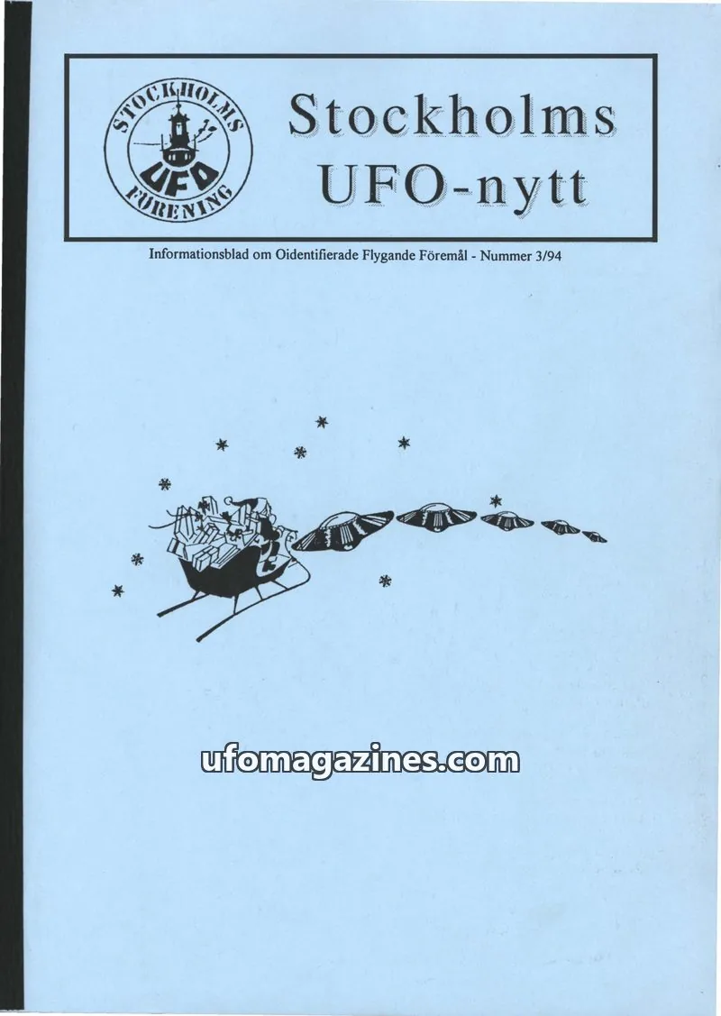 Cover of Stockholms UFO-Nytt issue 3/94: Stockholms UFO-nytt