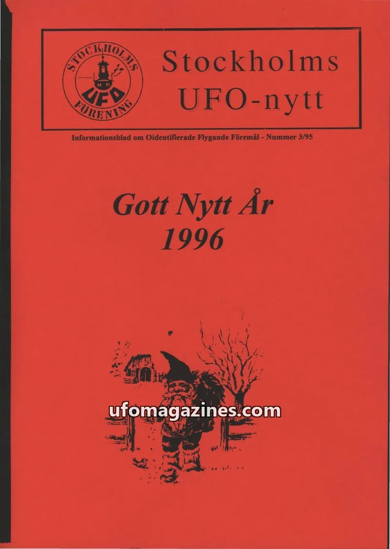 Cover of Stockholms UFO-Nytt issue 3/95: Stockholms UFO-nytt