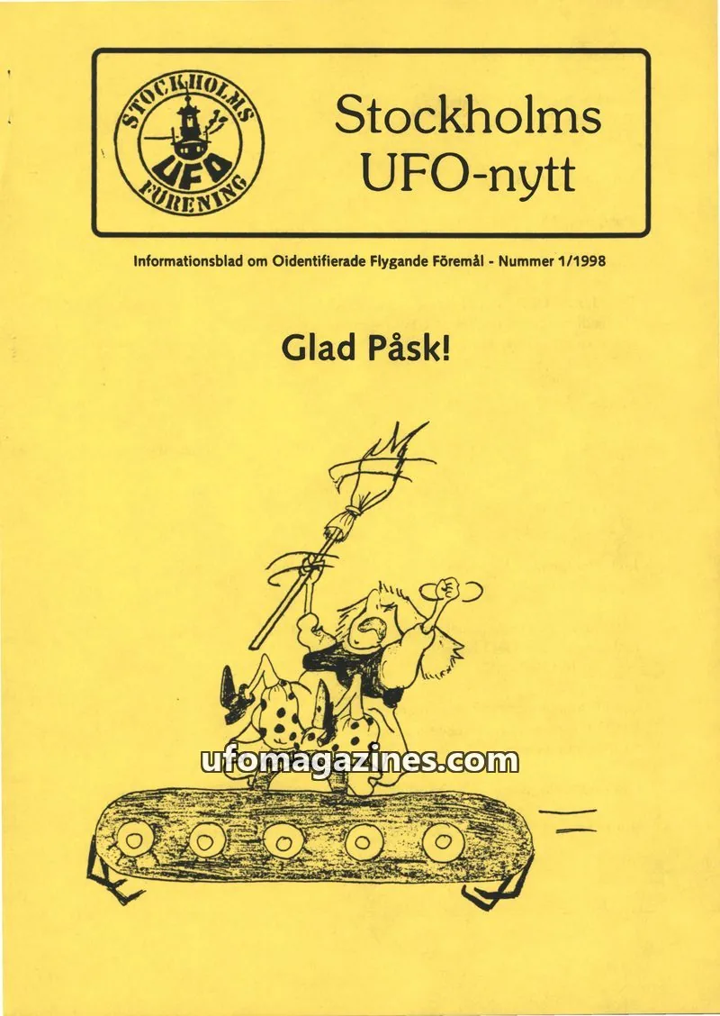 Cover of Stockholms UFO-Nytt issue 1/1998: Stockholms UFO-nytt