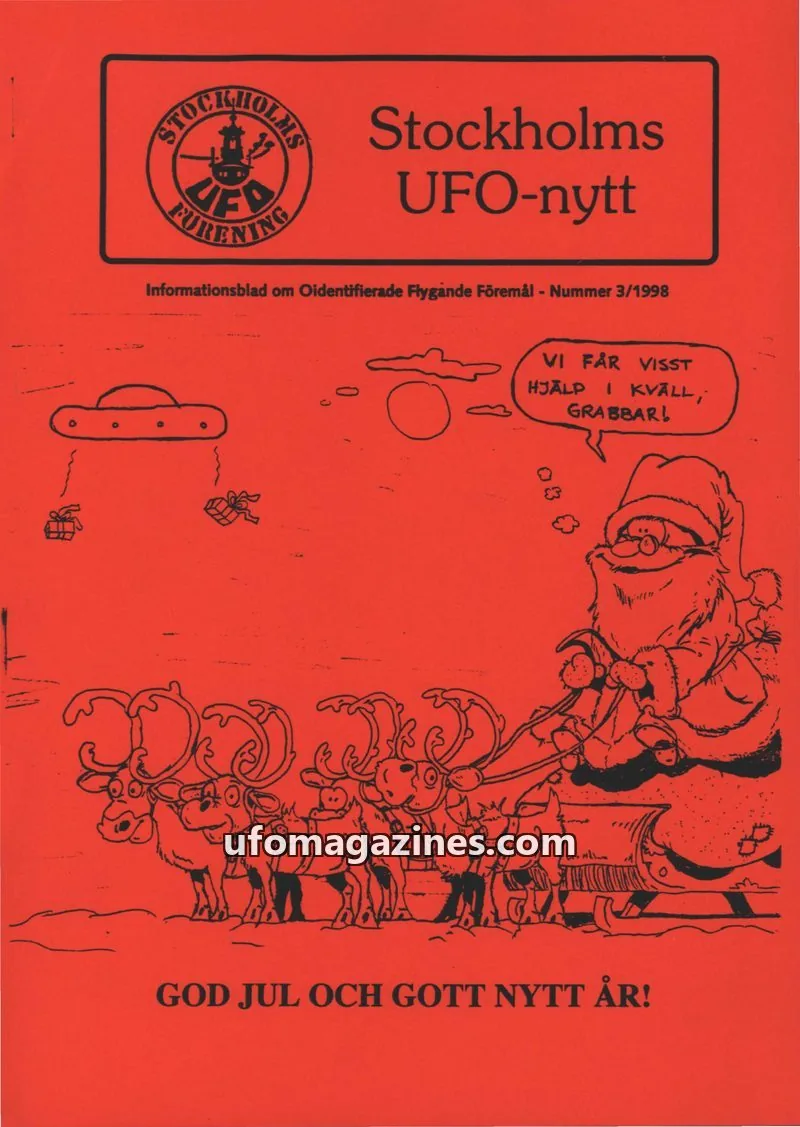 Cover of Stockholms UFO-Nytt issue 3/1998: Stockholms UFO-nytt