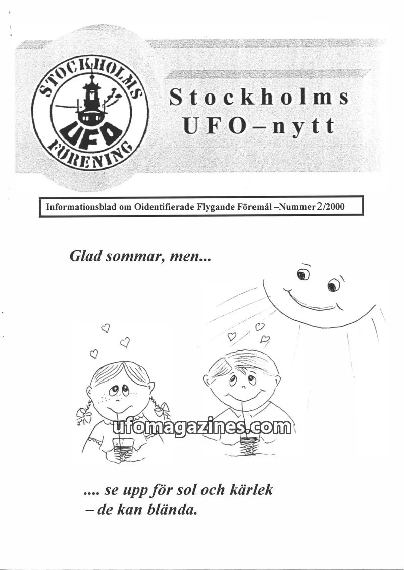 Cover of Stockholms UFO-Nytt issue 2/2000: Stockholms UFO-nytt
