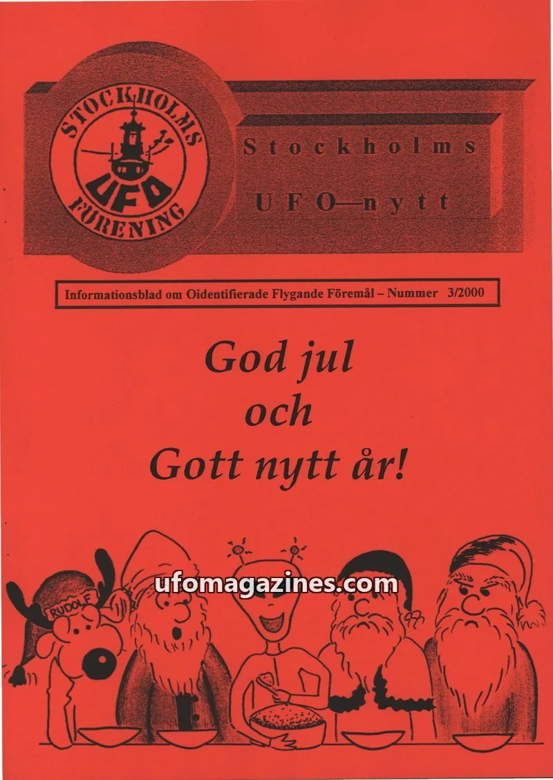 Cover of Stockholms UFO-Nytt issue 3/2000: Stockholms UFO-nytt