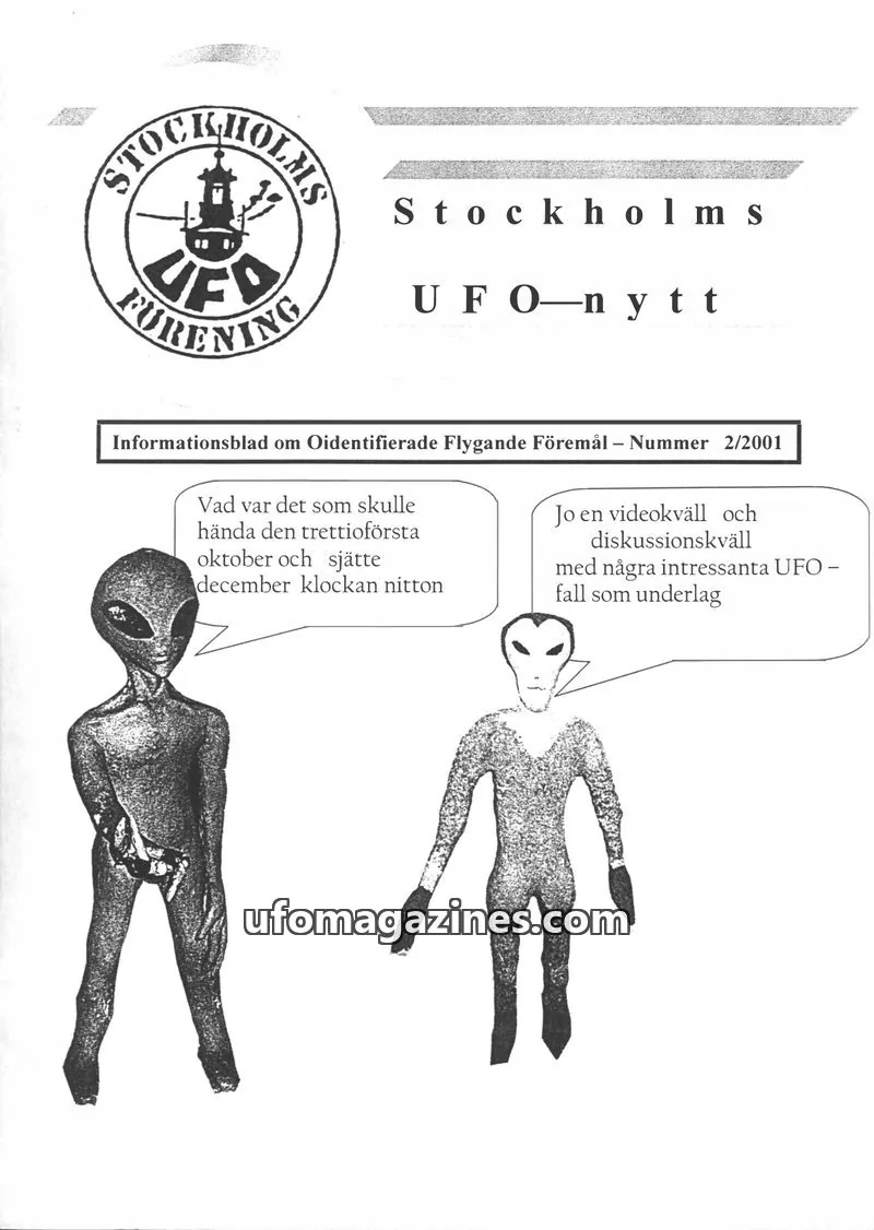 Cover of Stockholms UFO-Nytt issue 2/2001: Stockholms UFO-nytt