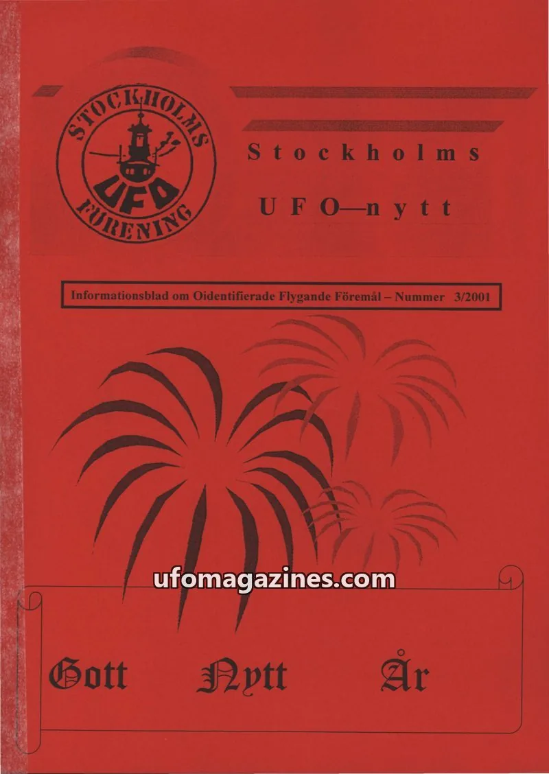 Cover of Stockholms UFO-Nytt issue 3/2001: Stockholms UFO-nytt