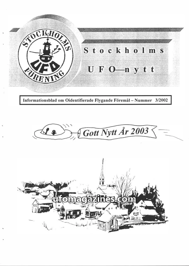 Cover of Stockholms UFO-Nytt issue 3/2002: Stockholms UFO-nytt