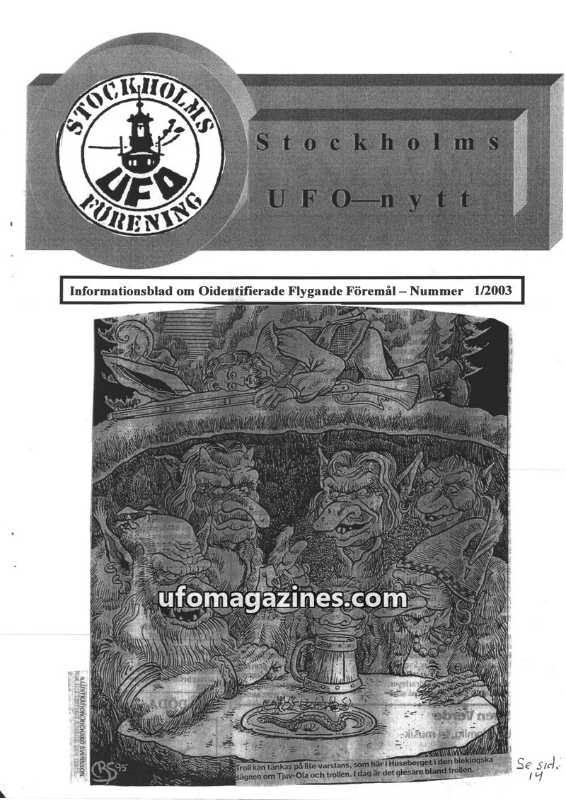 Cover of Stockholms UFO-Nytt issue 1/2003: Stockholms UFO-nytt