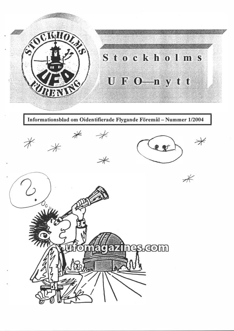 Cover of Stockholms UFO-Nytt issue 1/2004: Stockholms UFO-nytt