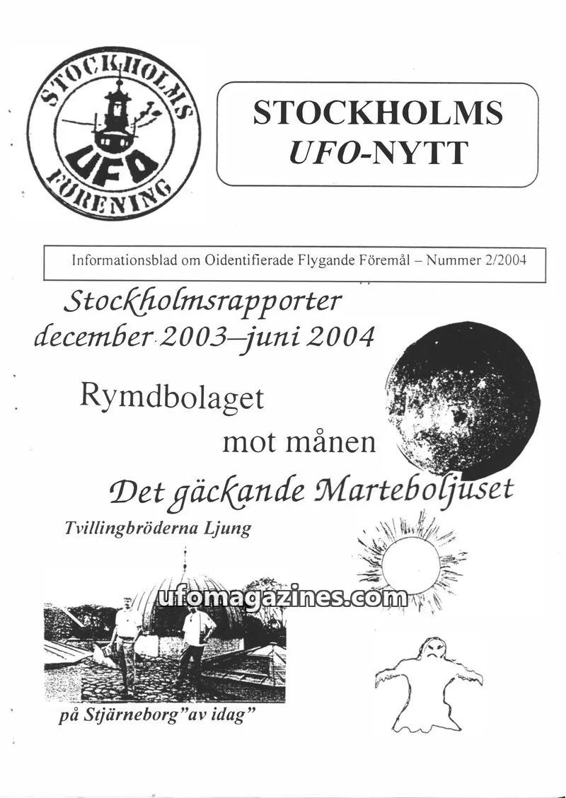 Cover of Stockholms UFO-Nytt issue 2/2004: STOCKHOLMS UFO-NYTT