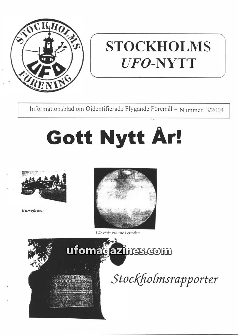 Cover of Stockholms UFO-Nytt issue 3/2004: STOCKHOLMS UFO-NYTT