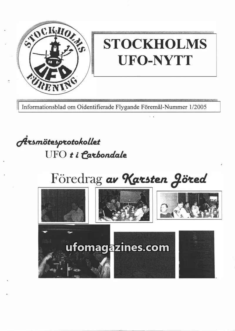 Cover of Stockholms UFO-Nytt issue 1/2005: Stockholms UFO-Nytt