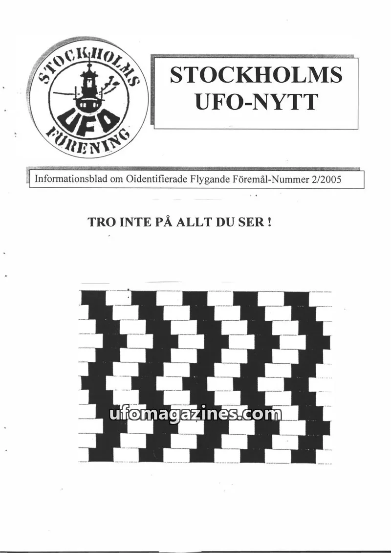 Cover of Stockholms UFO-Nytt issue 2/2005: STOCKHOLMS UFO-NYTT