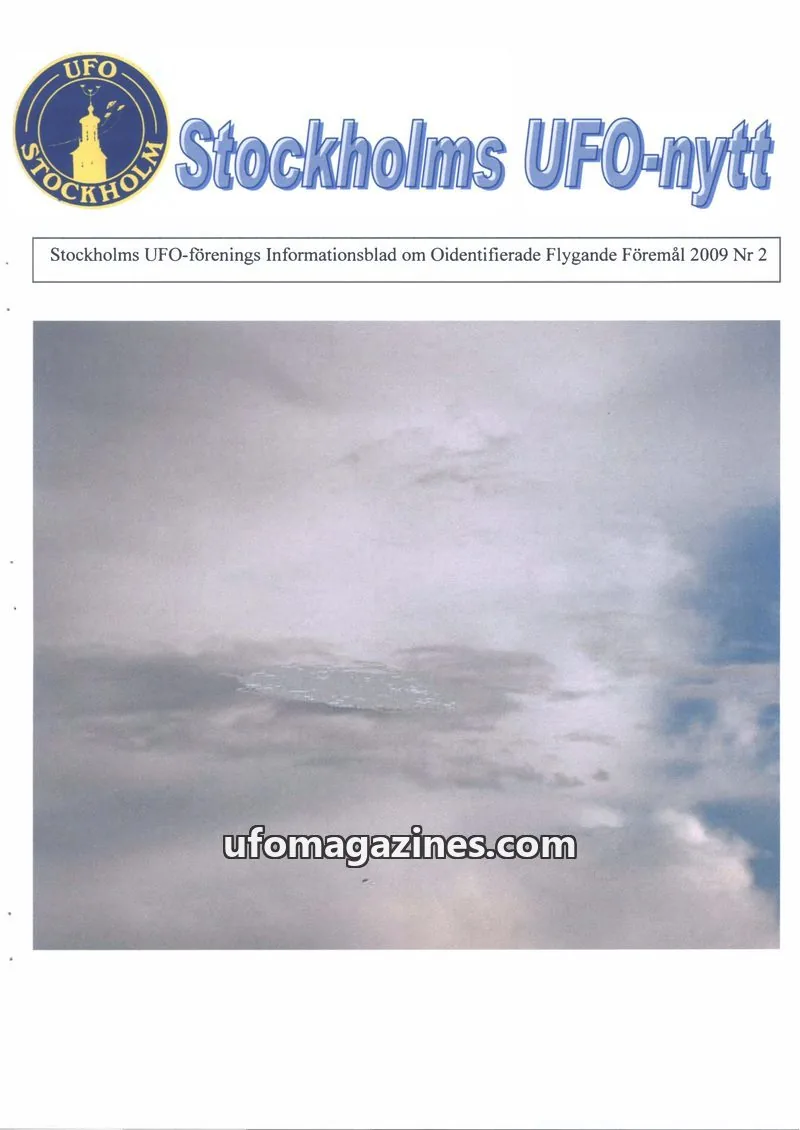 Cover of Stockholms UFO-Nytt issue 2: Stockholms UFO-nytt