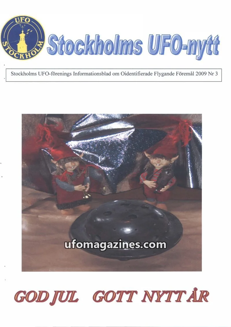 Cover of Stockholms UFO-Nytt issue 3/2009: Stockholms UFO-nytt