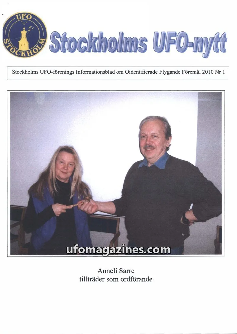 Cover of Stockholms UFO-Nytt issue 1/2010: Stockholms UFO-nytt