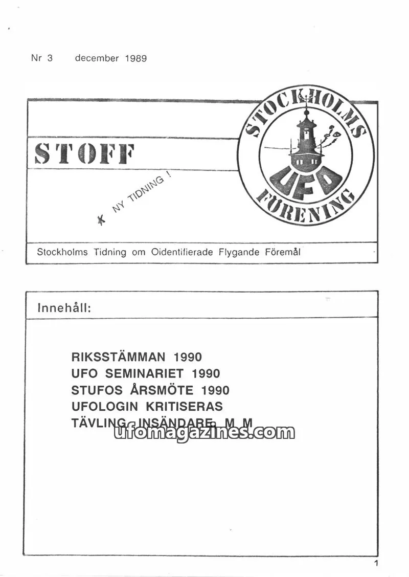 Cover of STUFO issue 3: STOFF