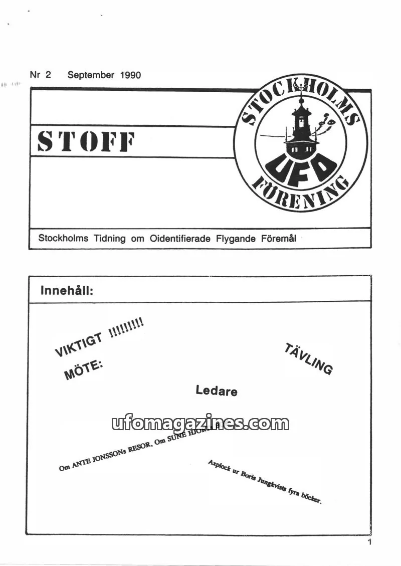 Cover of Stoff issue 2: STOFF
