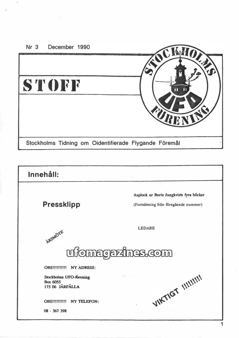 Cover of Stoff issue Nr 3: STOFF