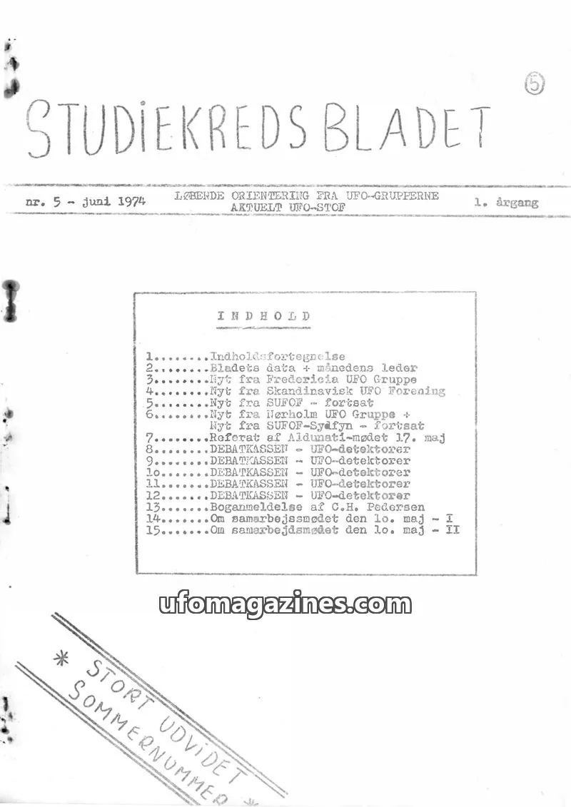 Cover of STUDIEKREDSBLADET issue 5: STUDIEKREDS BLADET