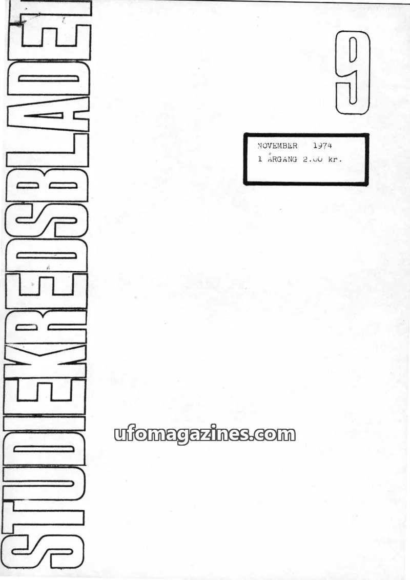 Cover of Studiekreds Bladet (SUFOI) issue 9: STUDIEKREDSBLADET