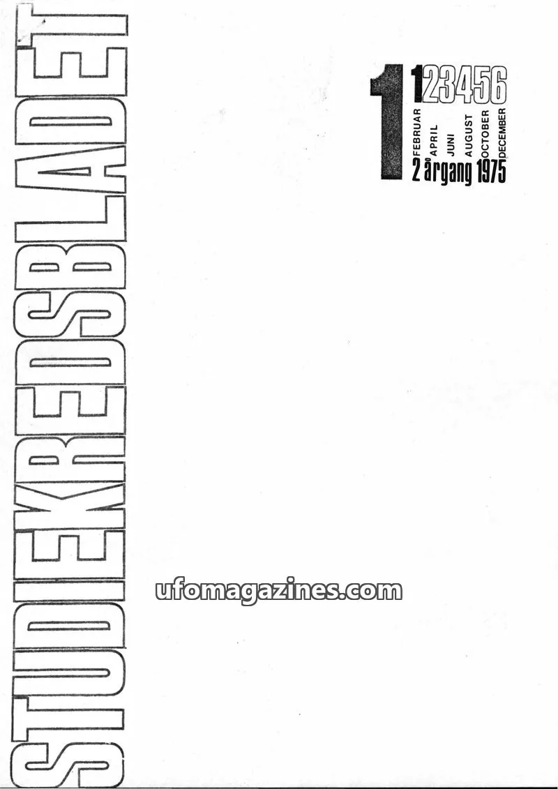 Cover of STUDIEKREDSBLADET issue 1: STUDIEKREDSBLADET