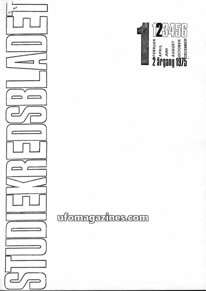 Cover of Studiekreds Bladet (SUFOI) issue 1: STUDIEKREDSBLADET