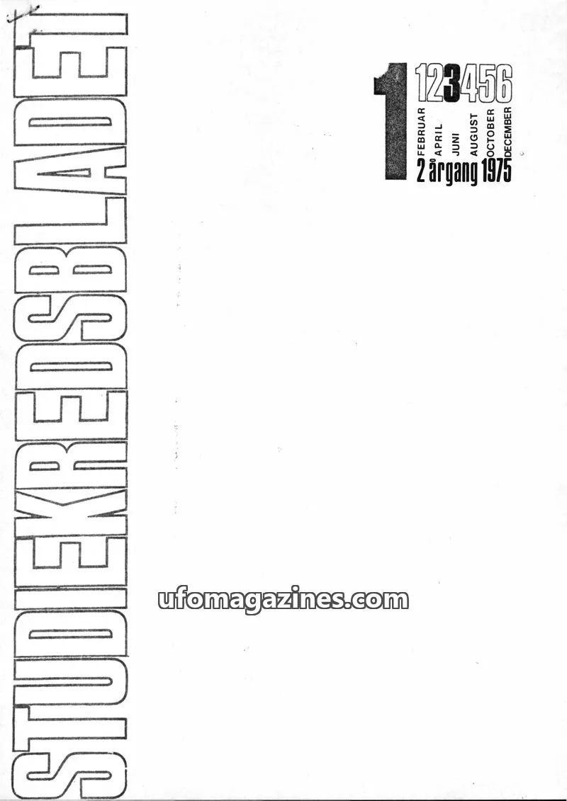 Cover of STUDIEKREDSBLADET issue 1: STUDIEKREDSBLADET