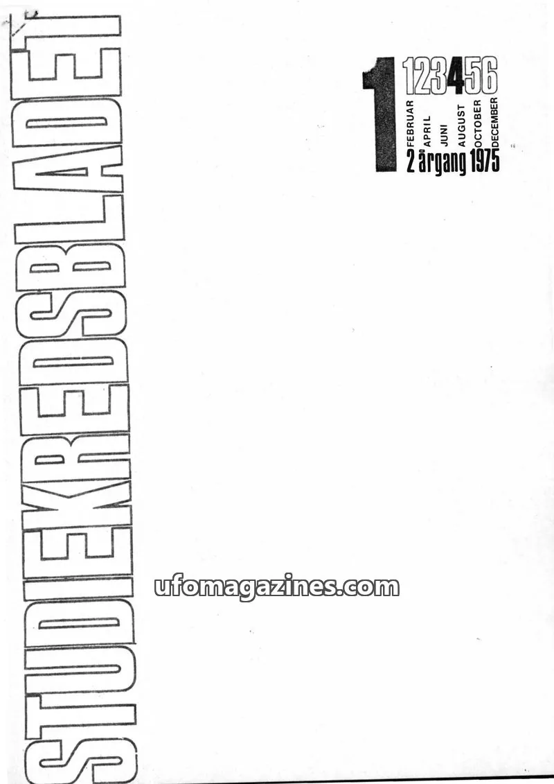 Cover of STUDIEKREDSBLADET issue 1: STUDIEKREDSBLADET