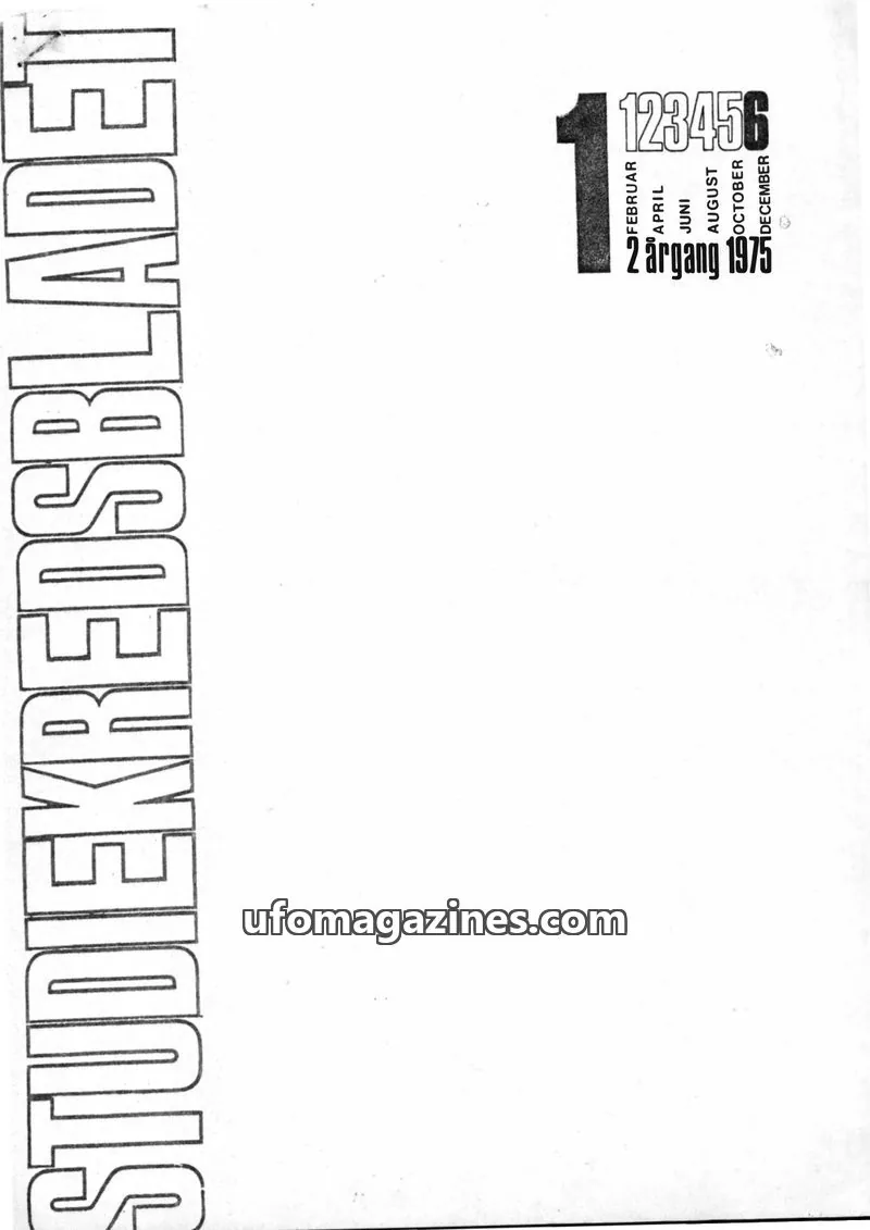 Cover of Studiekreds Bladet (SUFOI) issue 1: STUDIEKREDSBLADET