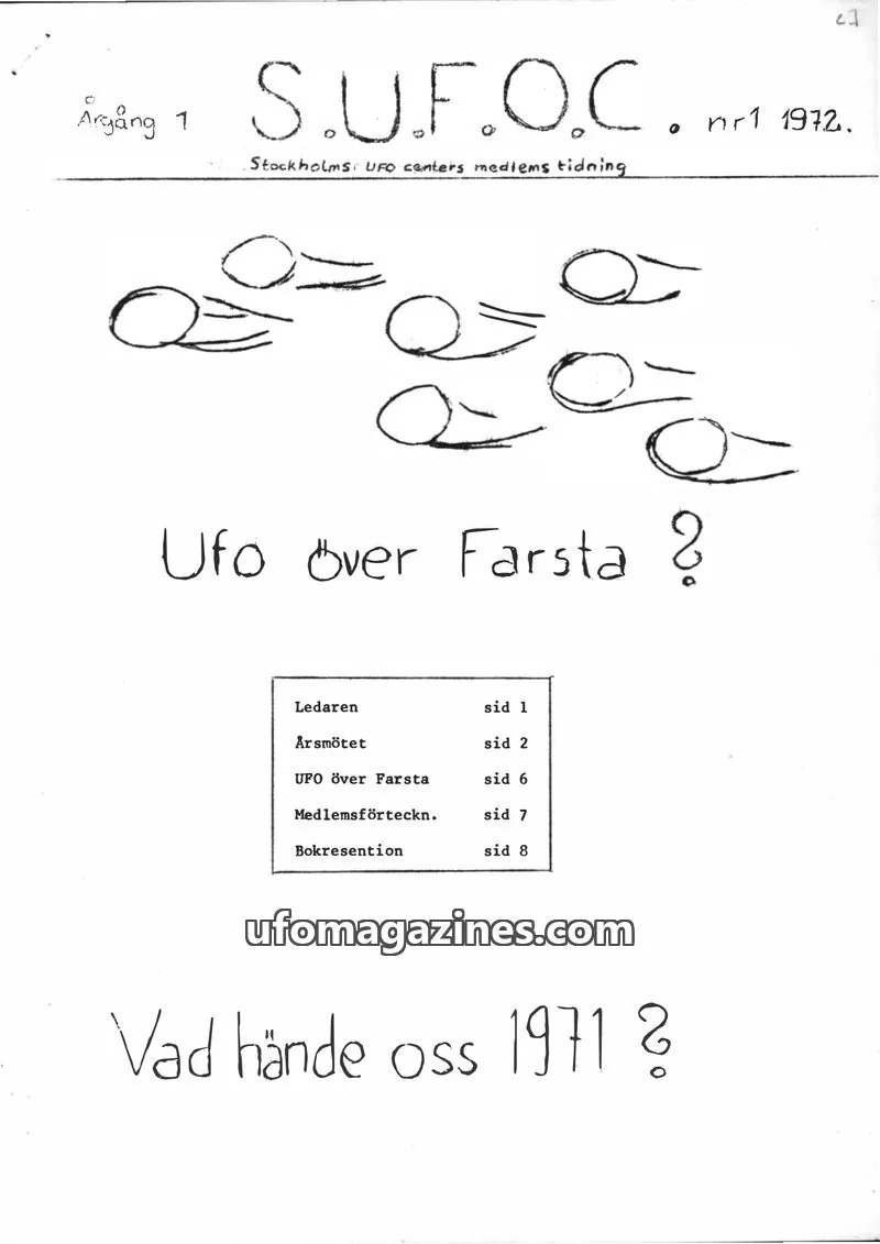 Cover of SUFOC issue nr1: S.U.F.O.C.
