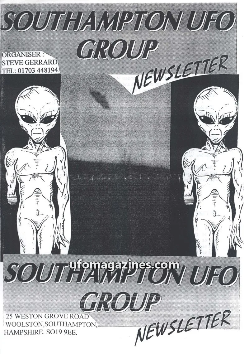 Cover of Southampton UFO Group issue 54: SOUTHAMPTON UFO GROUP NEWSLETTER