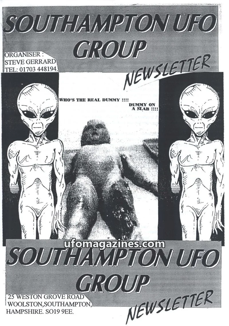 Cover of Southampton UFO Group issue 58: SOUTHAMPTON UFO GROUP NEWSLETTER