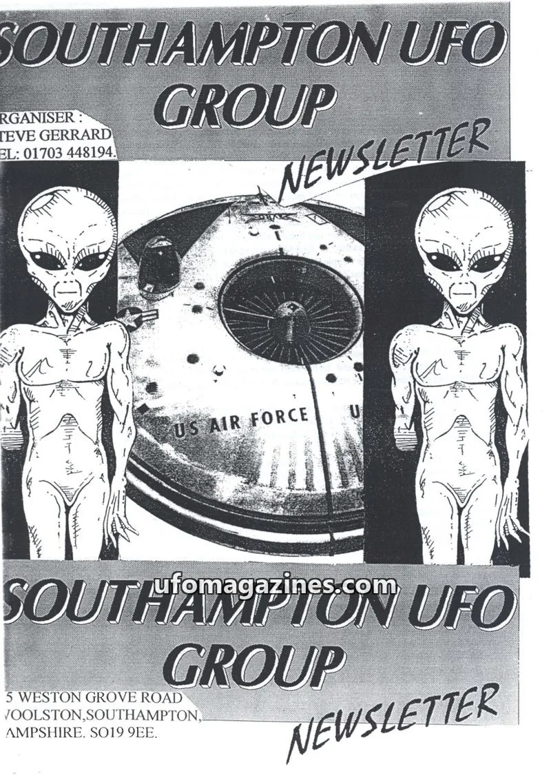 Cover of Southampton UFO Group issue 59: SOUTHAMPTON UFO GROUP NEWSLETTER