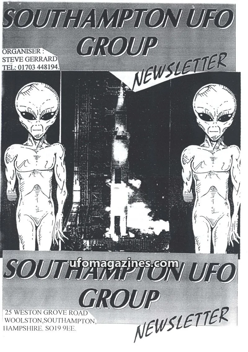 Cover of Southampton UFO Group issue 60: SOUTHAMPTON UFO GROUP NEWSLETTER