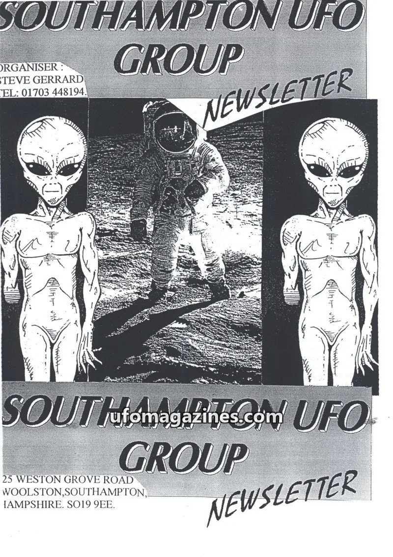 Cover of Southampton UFO Group issue NO.61: SOUTHAMPTON UFO GROUP NEWSLETTER