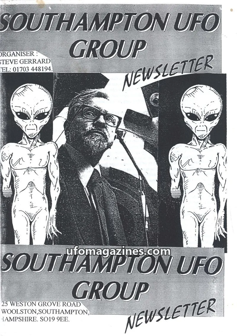 Cover of Southampton UFO Group issue 62/63: SOUTHAMPTON UFO GROUP NEWSLETTER