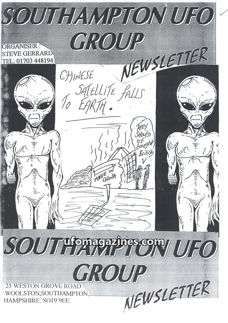 Cover of Southampton UFO Group issue 65: SOUTHAMPTON UFO GROUP NEWSLETTER