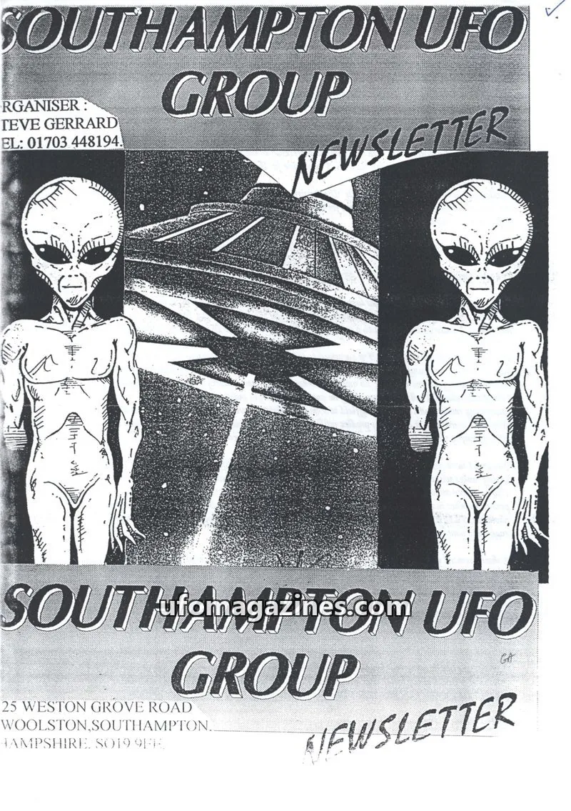 Cover of Southampton UFO Group issue 66: SOUTHAMPTON UFO GROUP NEWSLETTER
