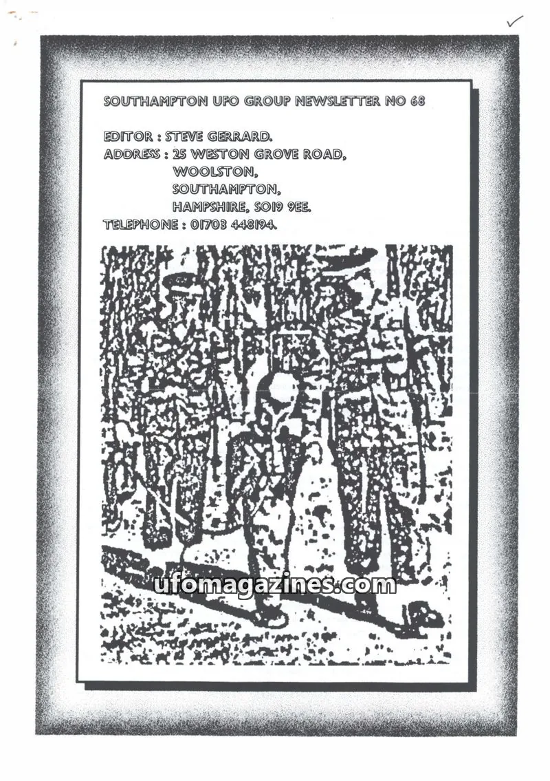 Cover of Southampton UFO Group issue 68: SOUTHAMPTON UFO GROUP NEWSLETTER