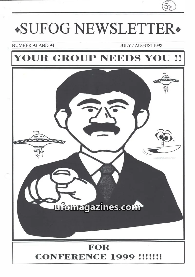 Cover of Southampton UFO Group issue 93 AND 94: SUFOG NEWSLETTER